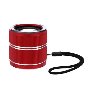

TWS Bluetooth Mini Portable Speaker Desktop 3D Stereo Outdoor Bluetooth Speaker Brief Design Red