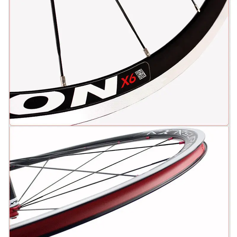 RXR Road Bike Wheelset 7-11 Speed Aluminium Wheelset 700c V Brake Clincher Front Rear Bearing Wheels Fit Shimano Cassette