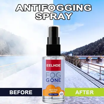 

60ml Car Antifogging Agent Anti-fog Spray Prevents Windows Mirrors Cleaner Car Fogging Window Glass For Glass Glasses T8N7