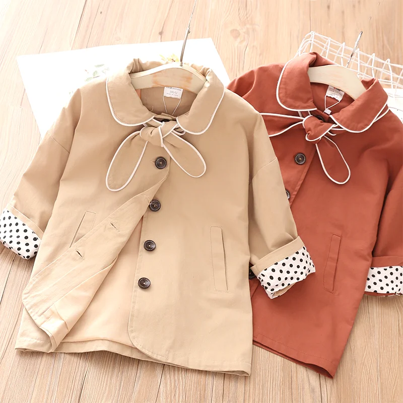 

Baby Girls Long Sleeve Jacket Coat Spring Autumn Kids Windbreaker for Outerwear Children Clothes