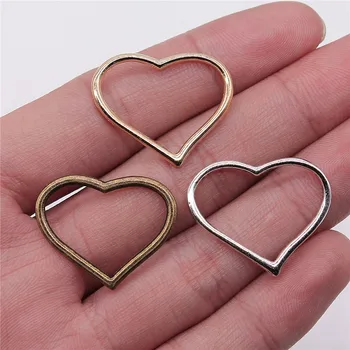 

WYSIWYG 20pcs 27x22mm Hollow Heart Pendants Heart Pendants Hollow Charm Hollow Heart Charm Pendants Connector