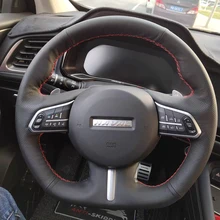 High Quality Cowhide Top Layer Leather Handmade Sewing Steering Wheel Cover For Great Wall Haval F5 F7 F7X