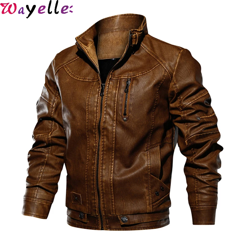 Тактическая Военная куртка-бомбер, мужская куртка из искусственной кожи, мотоциклетная куртка с воротником-стойкой, Мужская ветровка, куртки пилота ВВС