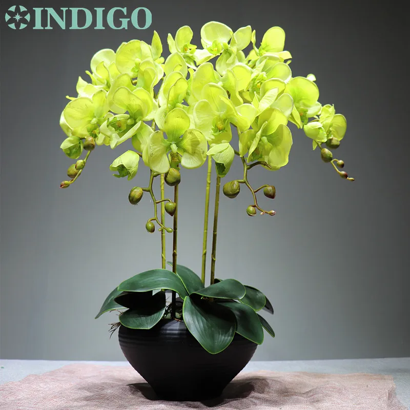 Орхидея фаленопсис, шелк, настоящий цветок, белый искусственный цветок, свадебные цветы, орхидеи, Цветочный, для рождественской вечеринки