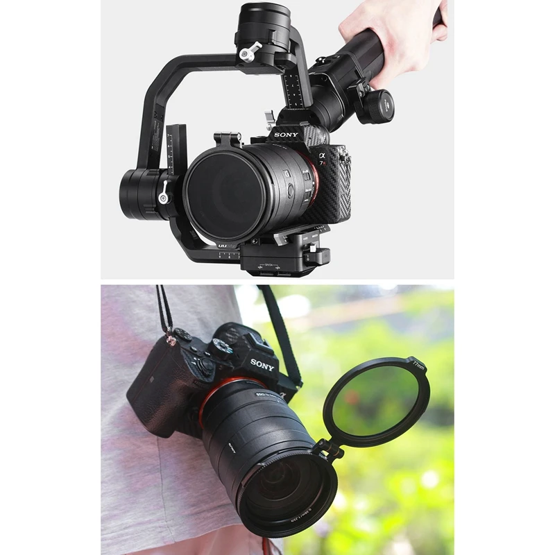 RFS ND Filter Ring Rapid Filter System Quick Release Flip Bracket Switch for Sony Canon Nikon DSLR Camera Accessories Kit(77Mm