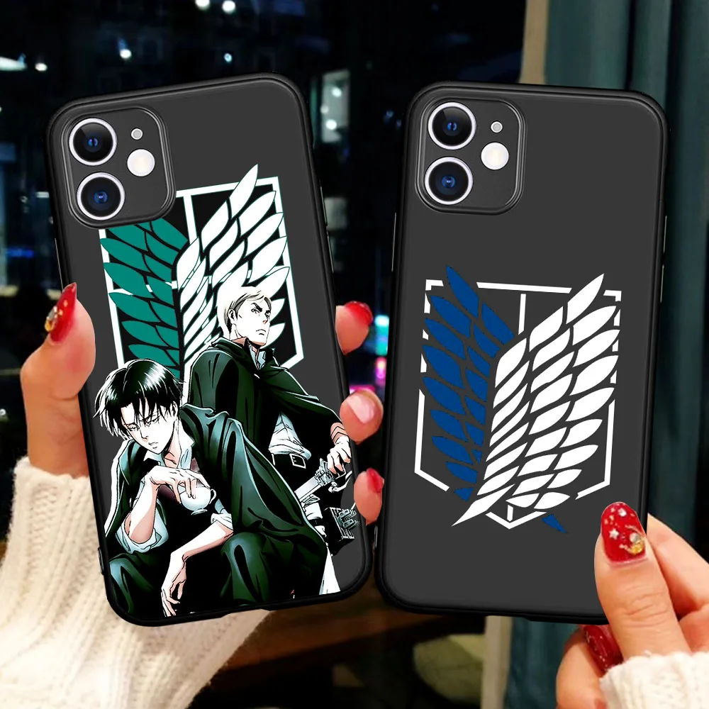 

Anime Mikasa Ackerman Levi Attack on Titan Soft TPU Phone Case For iPhone 11 12 Pro Max 8 7 6 6S Plus XR X XS Max 5 5S SE 2020