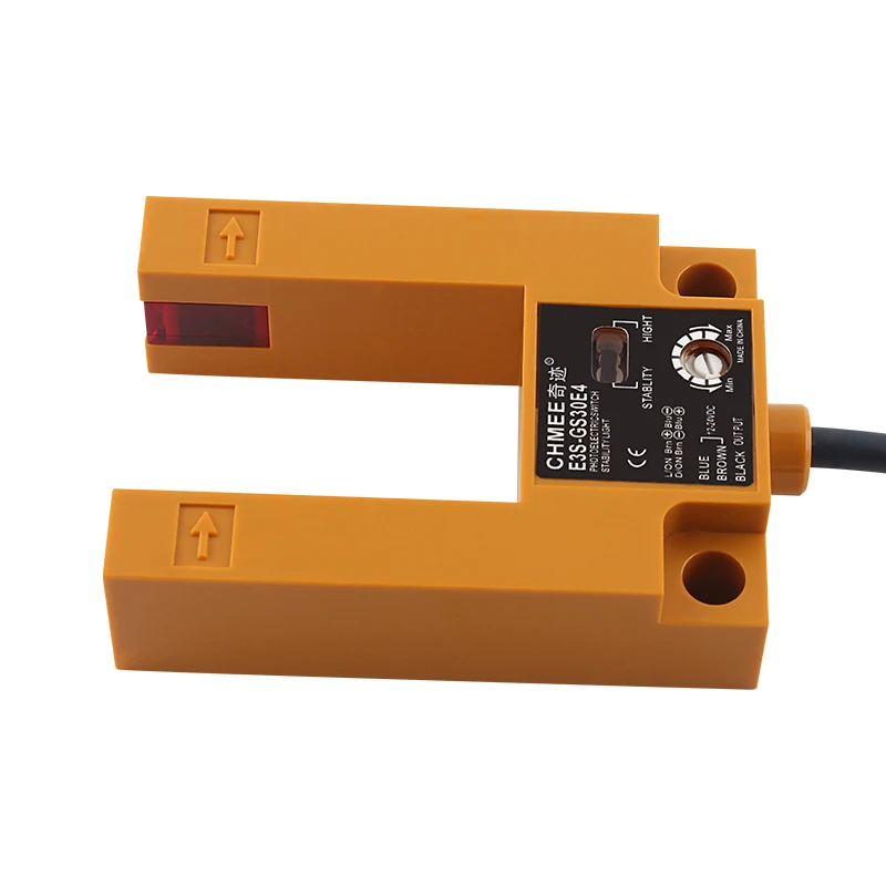 Infrared Photoelectric Induction U-Shaped Groove Switch Elevator Flat Bed Sensor E3S-GS30E4 Three-Wire PN Normally Open infrared photoelectric sensor