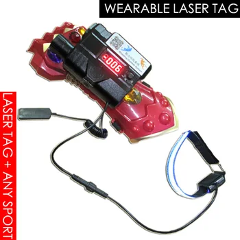 

600ft Wearable Laser Tag With Arm Band,Outdoor/Indoor,Professional Combat Gun,Red Arm Mask,Editable Game Configure,+Any Sport