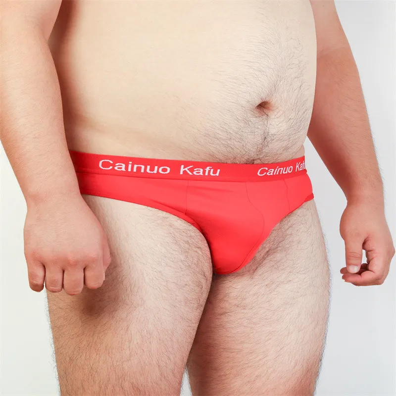 4 PCS/LOT Male Bamboo Fiber Underwear Men's Sexy Briefs Bikini Underpants Navy/Black/Light Blue/Red/Light Gray/Dark Gray L - 7XL 3