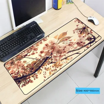 

Flower art Speed Version Large Gaming Mouse Pad Lockedge Mouse Mat For Laptop Computer Desk Pad Keyboard Mat 90X40CM