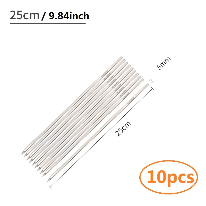 25cm flat bbq skewers  (6)