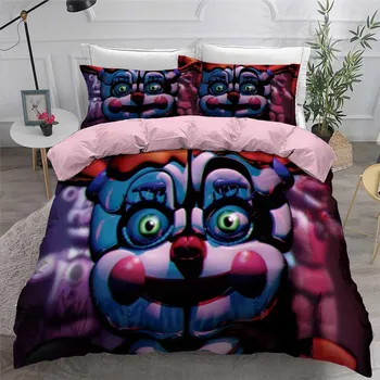 

HELENGILI 3D Bedding Set Five Nights at Freddy's Print Duvet Cover Set Bedcloth with Pillowcase Bed Set Home Textiles #WYHG12
