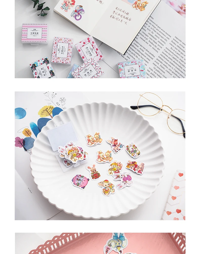 40 X Kawaii девушки декоративные мультипликационные наклейки животных Скрапбукинг наклейки для Журнал Планировщик поделки своими руками и Скрапбукинг дневник