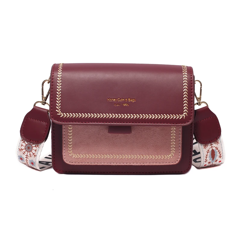 

Contrast color broadband summer bag small square bag lady 2020 bag new high-grade diagonal bag wild shoulder bag