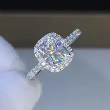 Кольцо Moissanite из белого золота, стихи еврей, 1ct D VVS, роскошное свадебное кольцо для женщин, Moissanite