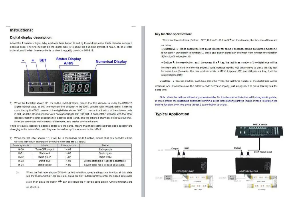 DMX 512 декодер цифрового дисплея драйвер затемнения DMX512 контроллер для