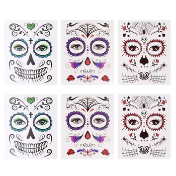 

6pcs Lifelike Practical Halloween Makeup Sticker Party Face Decal