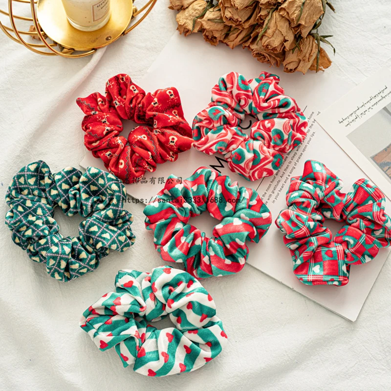 Новое поступление Винтажная красная куртка на Рождество Scrunchies женские