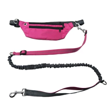 

Dog Leads Harnesses Waist Waterproof Pockets Running Jogging Dog Leashes Chain For Large Dogs Puppy Traction Rope
