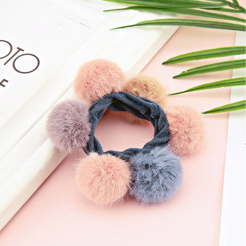 style 4 Модная женская повязка для волос для девочек, плюшевая резинка для волос, женские эластичные резинки, украшение на голову в Корейском стиле аксессуары украшения для волос - Цвет: style 4