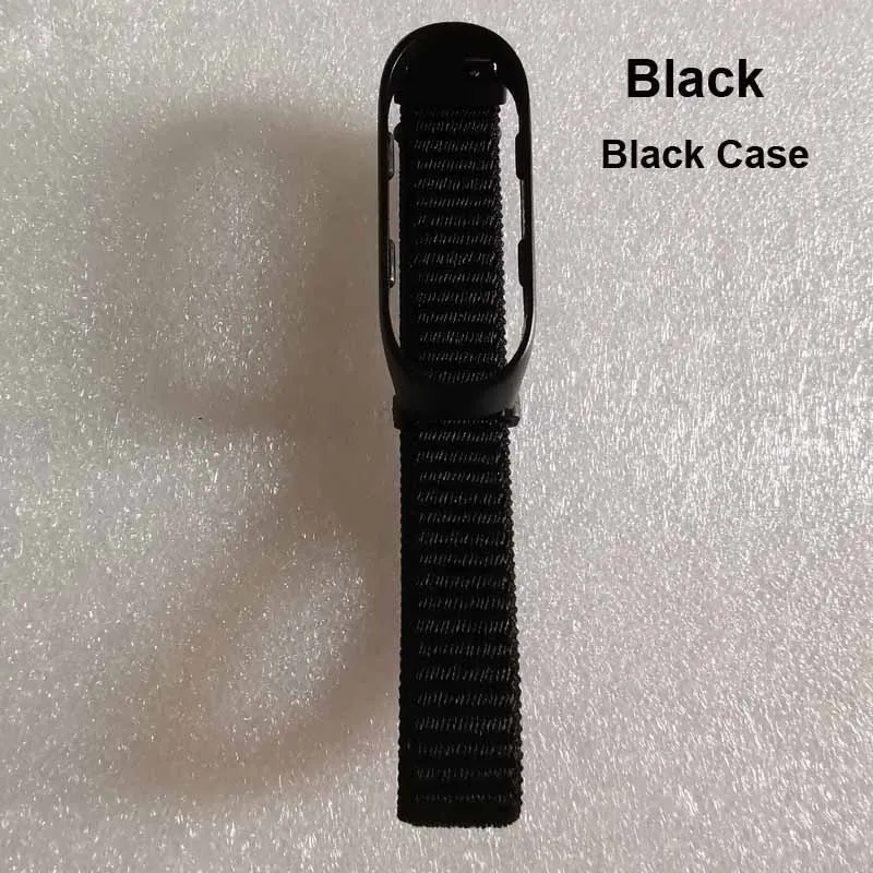 Black Mi Band 4 ремешки Браслет для оригинальной Xiaomi mi 4 Ремешки для наручных ремней mi Band 4 умный Браслет mi band 4 нейлоновый наручный ремень - Color: Black