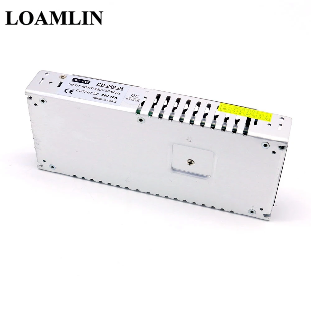 Светодиодный источник питания DC 24V 10A 240W трансформатор освещения для светодиодных полос переключения света драйвер адаптера питания