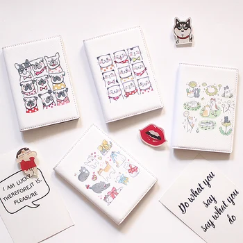 

Cute cat passport set ins simple cartoon passport holder passport bag ticket holder