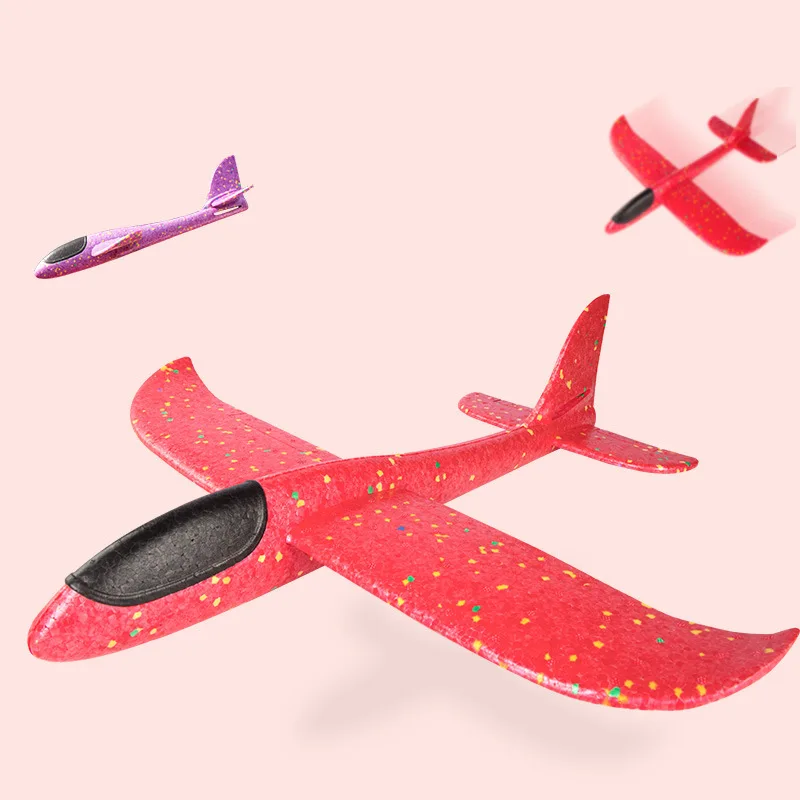 

Hand Large Size Stunt Cyclotron-Airplane 48 Cm Colorful Lights Flight Throwing Glider Drop-resistant Model Airplane Foam Large S