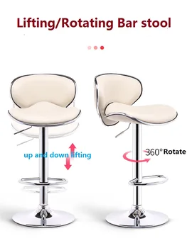 

Rotate Bar Chair Lift Chair Front Desk Bar Bench Modern Simple Bar High Footstool High Backrest Bench Universal Modern bar stool