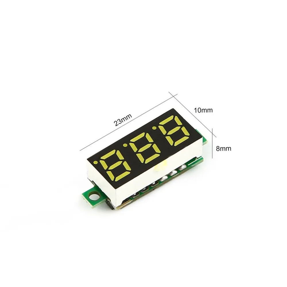5PCS 100V 0.28in 3 Wire LED Digital Display Panel Voltmeter Electric Voltage Meter Volt Tester for Auto Battery Car Motorcycle