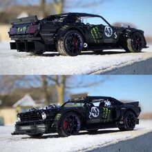 Совместимость Technic Супер гоночный автомобиль RC Ford Mustang Hoonicorn RTR V2 строительные блоки кирпичи игрушка для детей Подарки