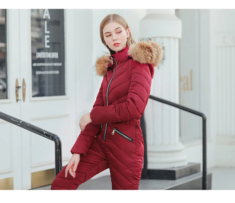 Tataria, женские зимние комбинезоны с капюшоном, парки для женщин, высокое качество, зимнее длинное пальто, женские боди, уличные зимние костюмы