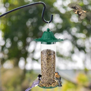 

Removable Patio Easy Install Food Container Outdoor Garden Portable Waterproof Squirrel Defeater Bird Feeder With Hanging Ring