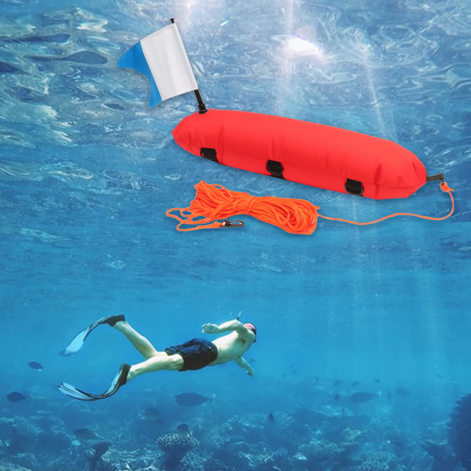 2Pcs Floating Freediving Spearfishing Scuba Dive Surface Marker Buoy Float 