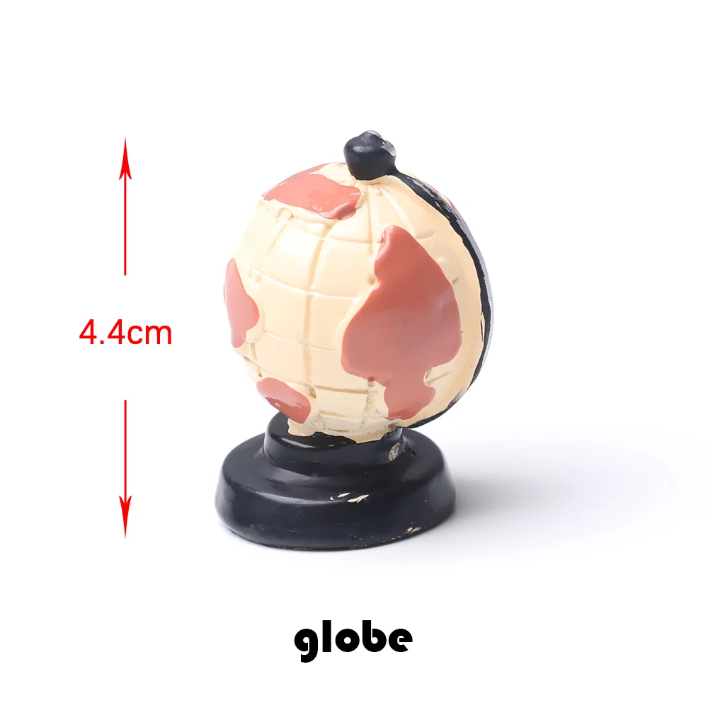 globe 1 шт. Ретро полимерная мебельная фигурка мини пианино телефон тв модель украшения для кукольного дома детская игрушка домашний сад украшения принадлежности - Цвет: globe