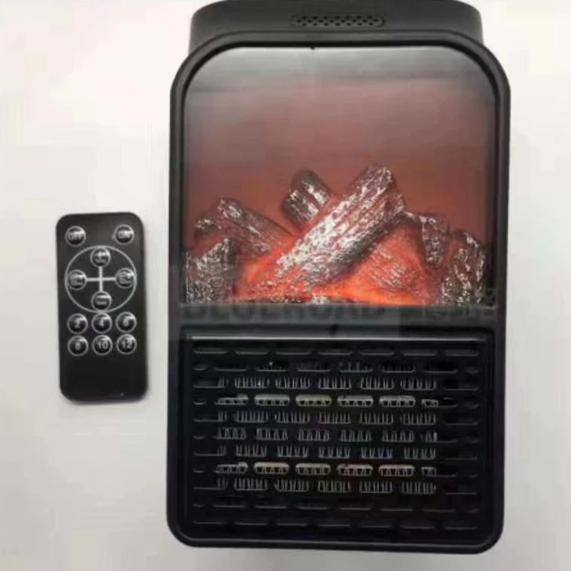 Online Mini Electric Wall outlet Flame Heater EU Plug in Air Warmer PTC Ceramic Heating Stove Radiator Household Wall Handy Fan