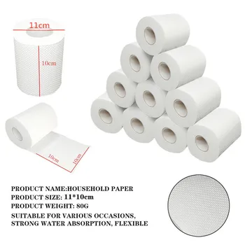 

10rolls One layer Toilet Paper White Strong Soft Skin-friendly Eco-friendly Toilet Paper kitchen Safe High Absorption Paper z2