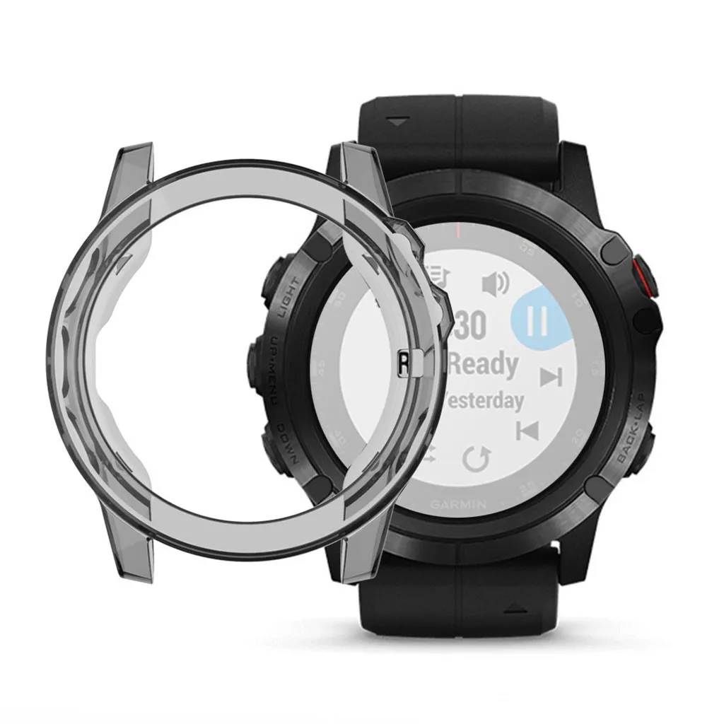 Защитный чехол для Garmin Fenix 5X Smart Watch ультра-тонкий прозрачный чехол из материала tpu сменная пленка защитная оболочка 19Aug