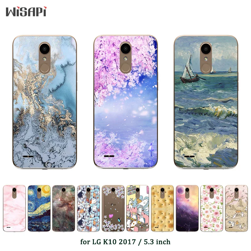 Мягкий чехол из ТПУ для LG K10 2017 M250N M250 X400 (2017) Модный мягкий силиконовый с принтом LV5