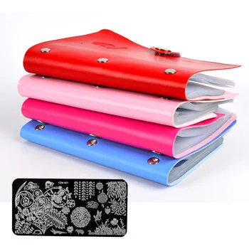 20 Slots Large Rectangular Nail art Stamping Plate Holder Stamp Template Concise Organizer Empty Case For 6cm*12cm Stencil