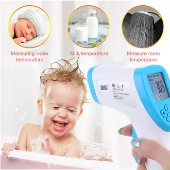 

Infrared Thermometer Forehead Thermometer Temperature Measurement Tool Thermometer Black Red ABS with LCD Practical Convenient