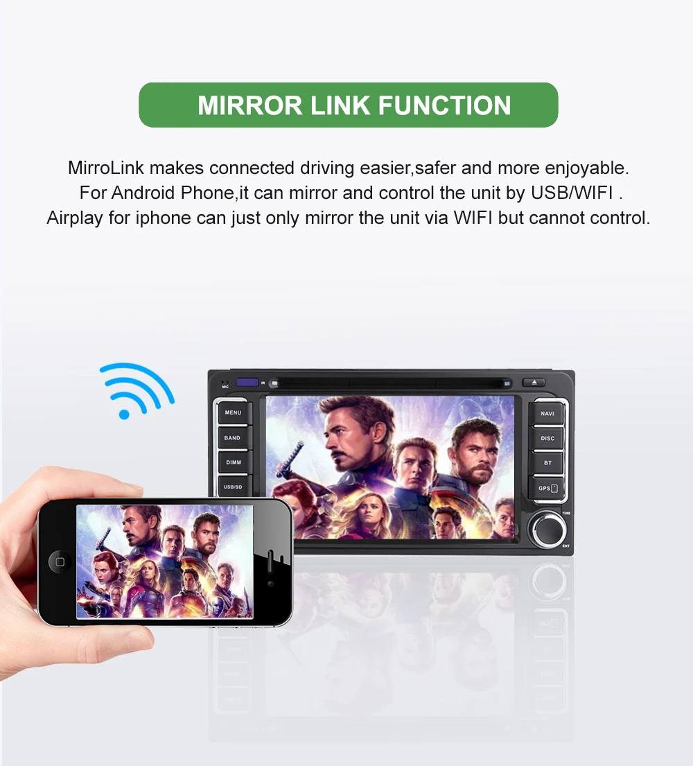 Sale Bonroad Android 9.0 GPS Navigation 6.2 Inch 2din Car DVD Player  For Toyota/Corolla Old Series Wifi Bluetooth GPS Radio SWC 13