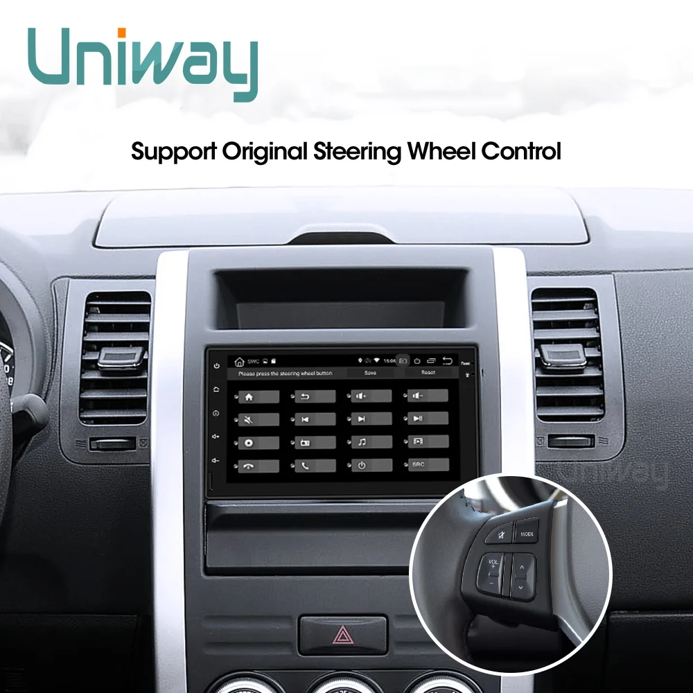 Uniway AWD7071 Android 8.1 автомобильный DVD для Nissan Qashqai X-Trail Almera Pathfinder Teana Примечание Juke мультимедийный gps-плеер