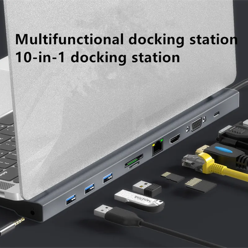 Док-станция xXx 10 в 1 USB 3 0 Type-C PD для смартфонов Huawei MacBook 4K HD SD TF LAN | Мобильные телефоны