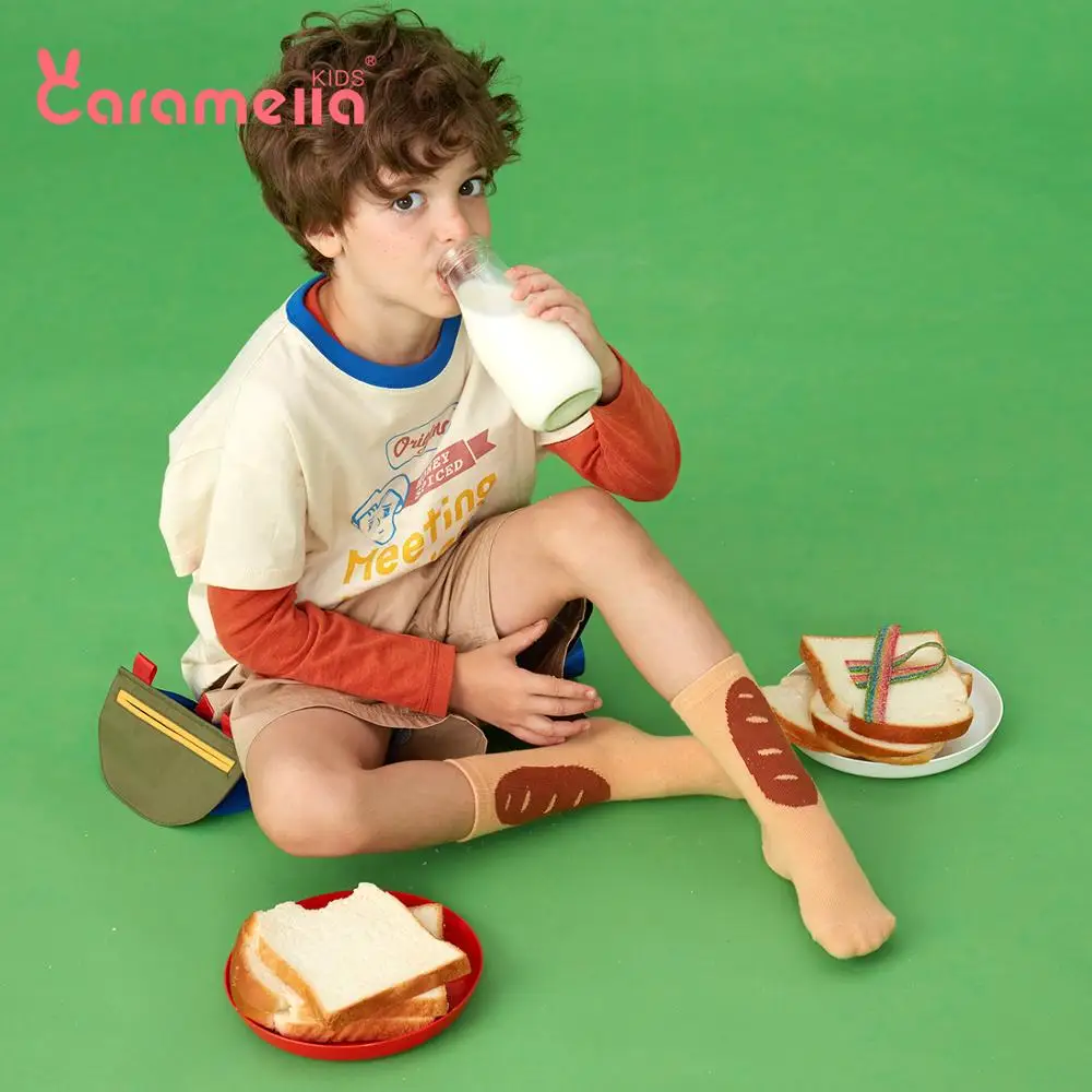 Карамелла 3 пары Новинка Смешные пончики детские носки новинка счастливый хлеб