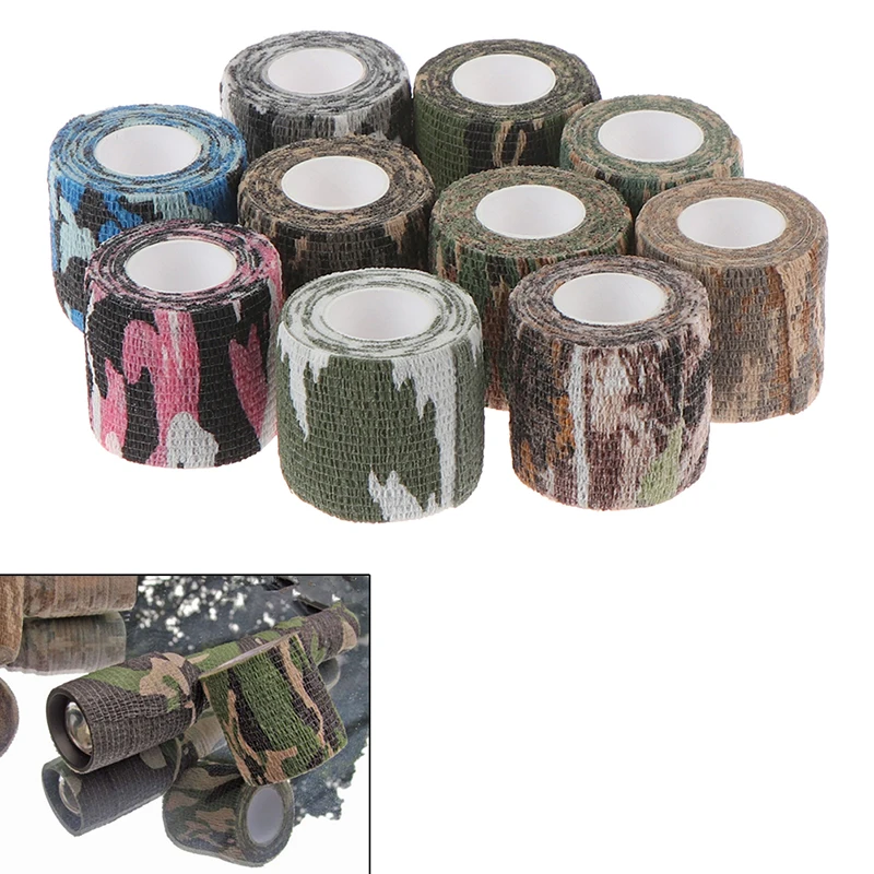 5Cm X 4.5M Army Camo Caccia All'Aperto Tiro Cieco Avvolgere Camouflage Stealth Tape Involucro Impermeabile Durevole Caldo