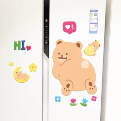 Pizarra magnética para notas, marcador para notas, borrador seco, planificador, calendario magnético de dibujos animados, dibujo de notas en el refrigerador