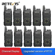 10 шт. RETEVIS RT22S мини рация FRS VOX скрытый дисплей двухсторонний радио коммуникатор usb зарядка рация трансивер