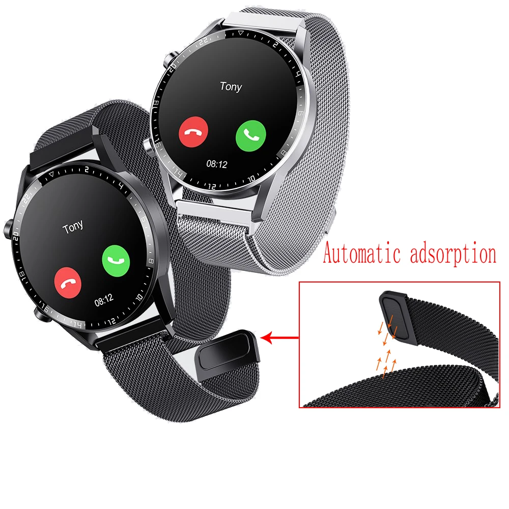 Для huawei watch GT/2Pro glory magic Смарт часы Huami подходят для спорта/vitality серебро 22 мм