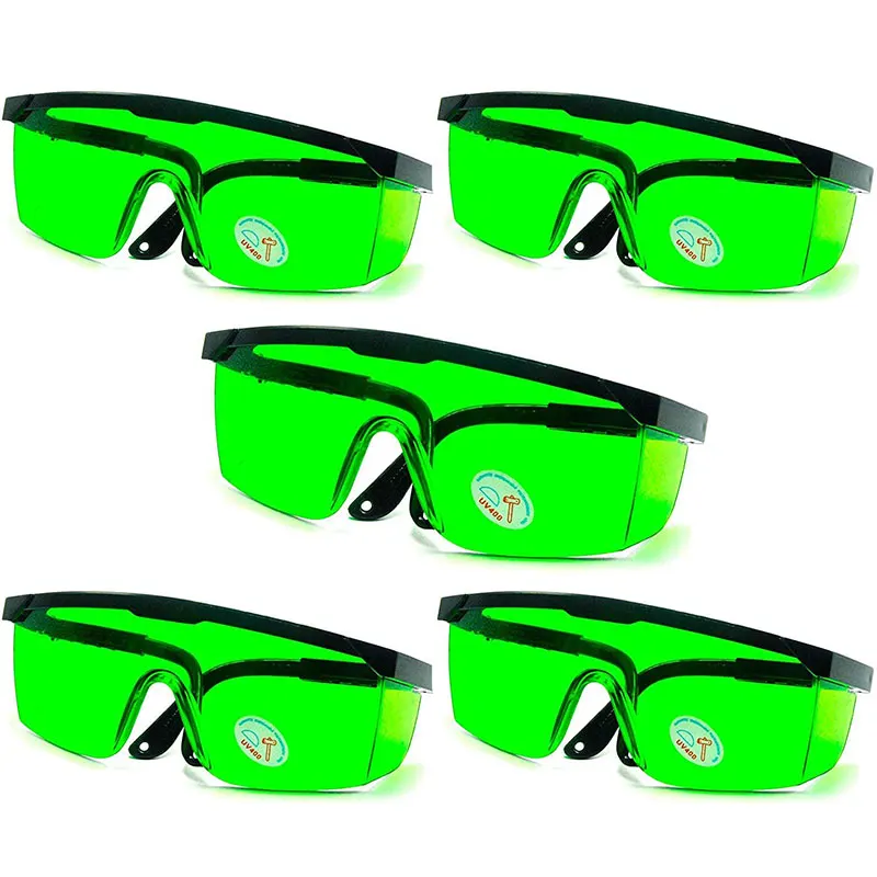 Pack of 5 Safety Goggles Protection Glasses for UV 405nm 445nm 450nm Violet Purple 480nm Blue Lasers 190 540nm 900 1700nm laser protection goggles ce 450nm 532nm 980nm blue green ir diode safety glasses box